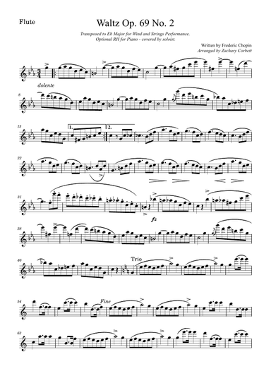 Waltz Op. 69 No. 2 (arr. Zachary Corbett)