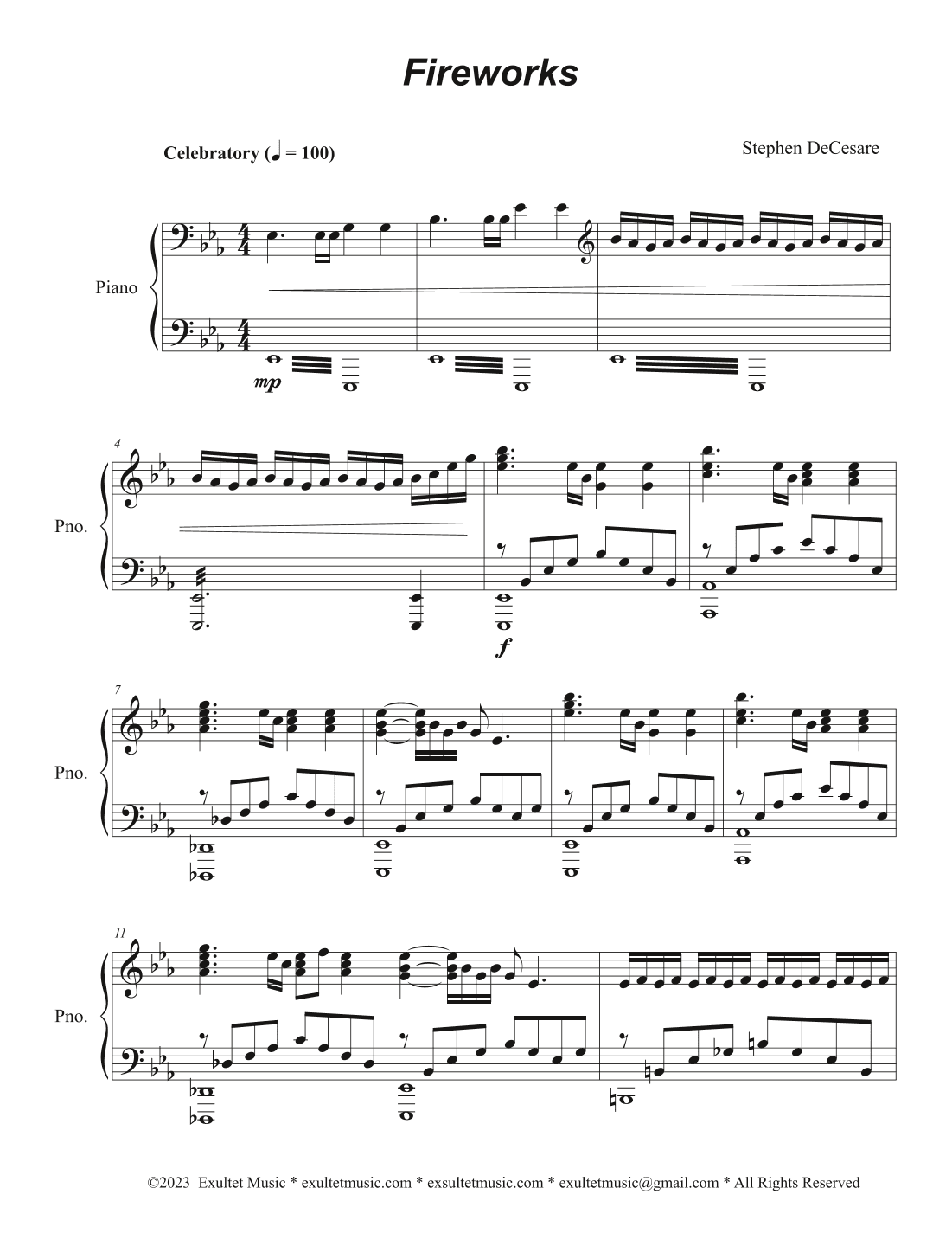 Fireworks (Easy Piano solo)