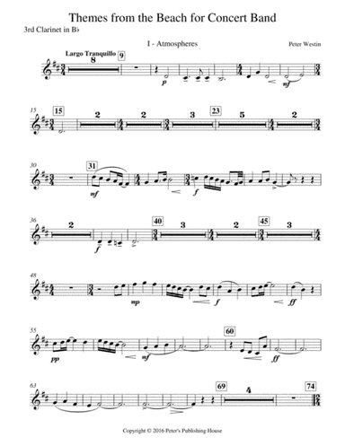 Themes from the Beach 3rd Clarinet in B flat