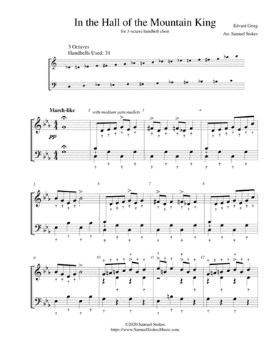 In the Hall of the Mountain King - for 3-octave handbell choir (arr. Samuel Stokes)