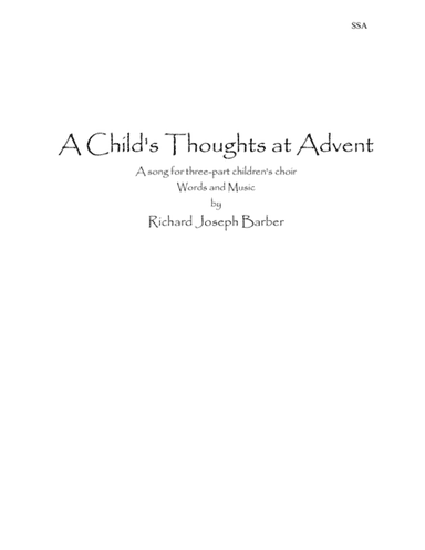 A Child's Thoughts at Advent
