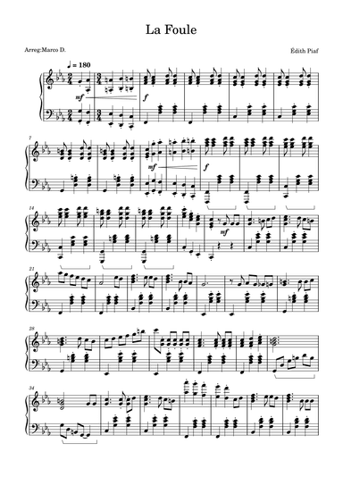 La Foule (arr. Marco D.)