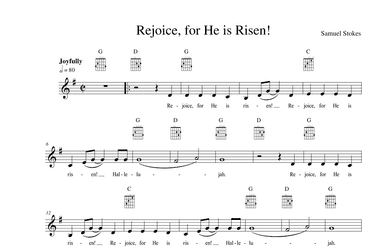 Rejoice, for He is Risen! - for unison children's choir and accompaniment instrument