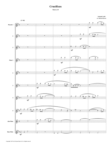 Crucifixus a 10 by Antonio Lotti (Flute Choir) (arr. Richard Byrnes)