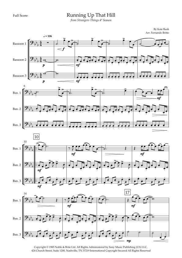 Running Up That Hill (arr. Fernando Britto)