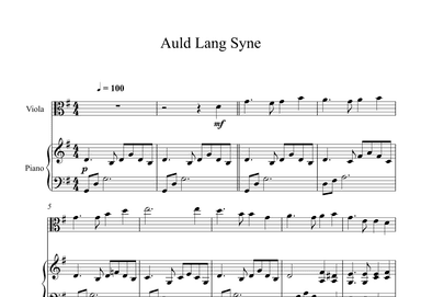 Auld Lang Syne (Viola + Piano) (arr. Digital Book Music)
