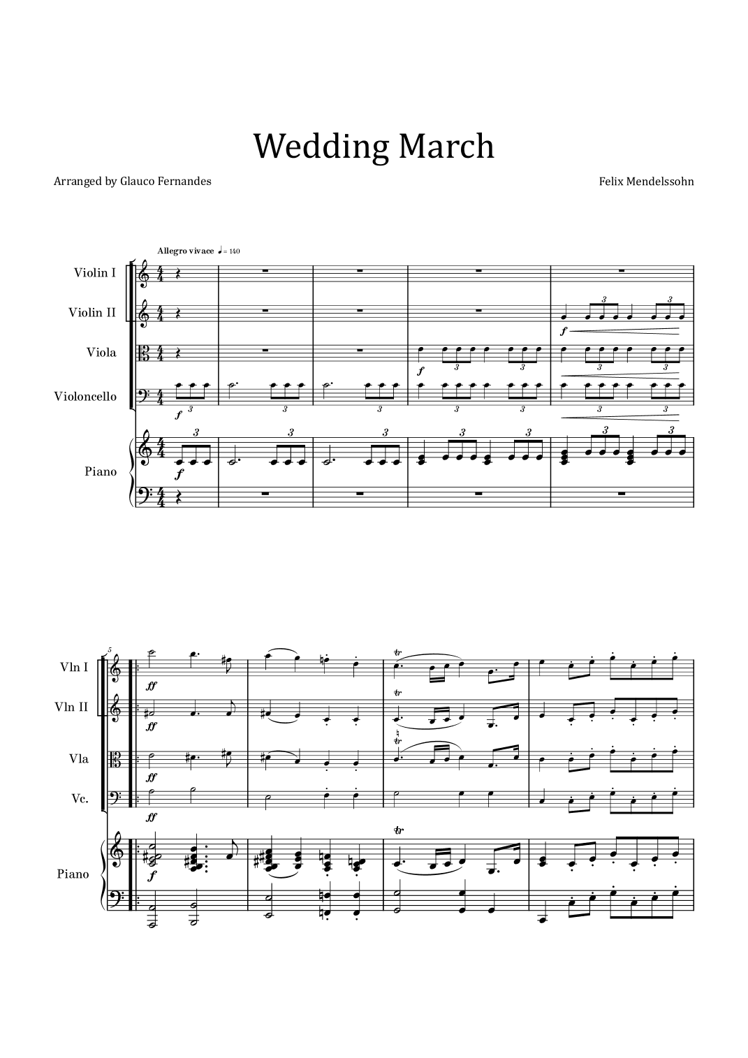 Wedding March (arr. Glauco Fernandes)