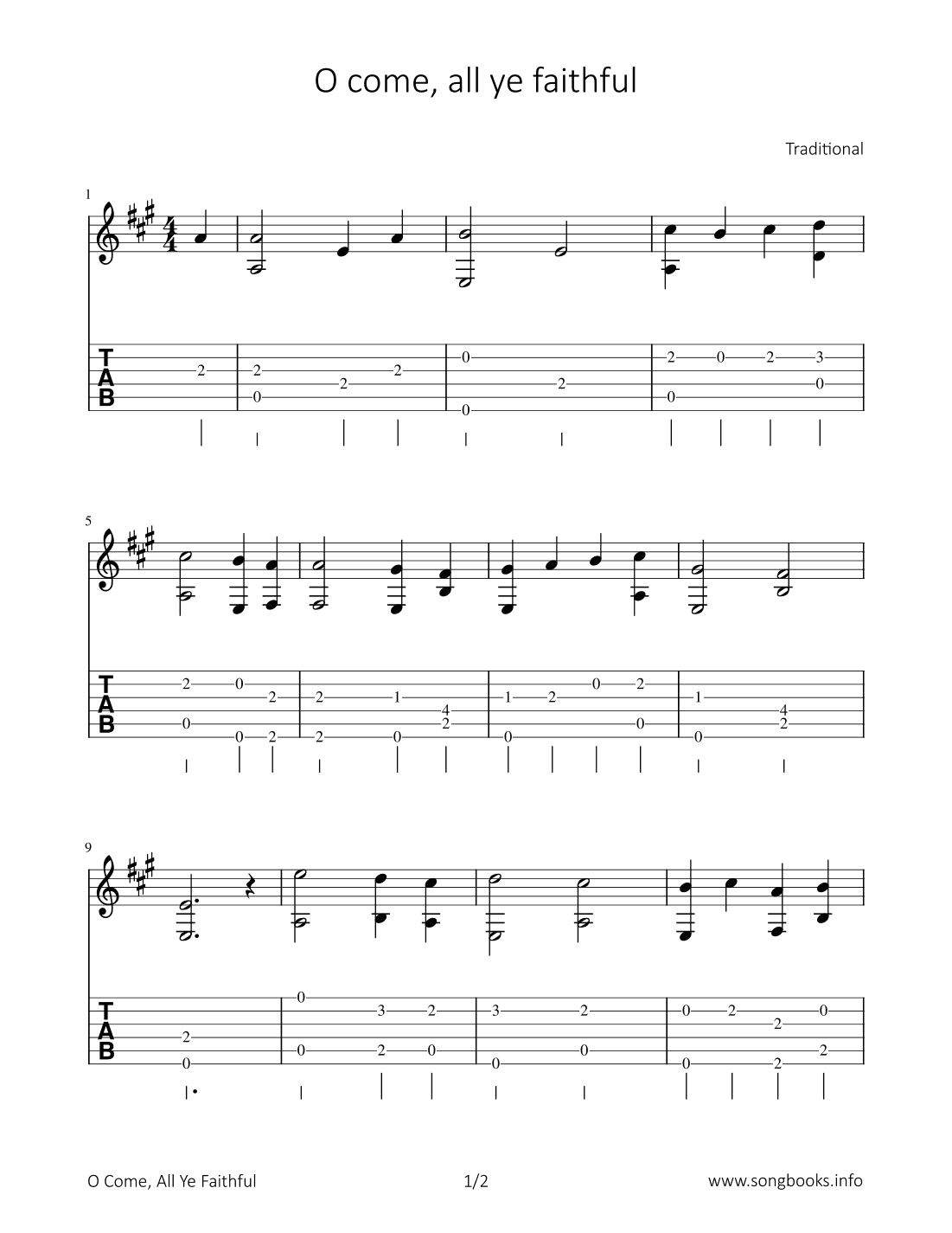 O come, all ye faithful (arr. Bettina Schipp)