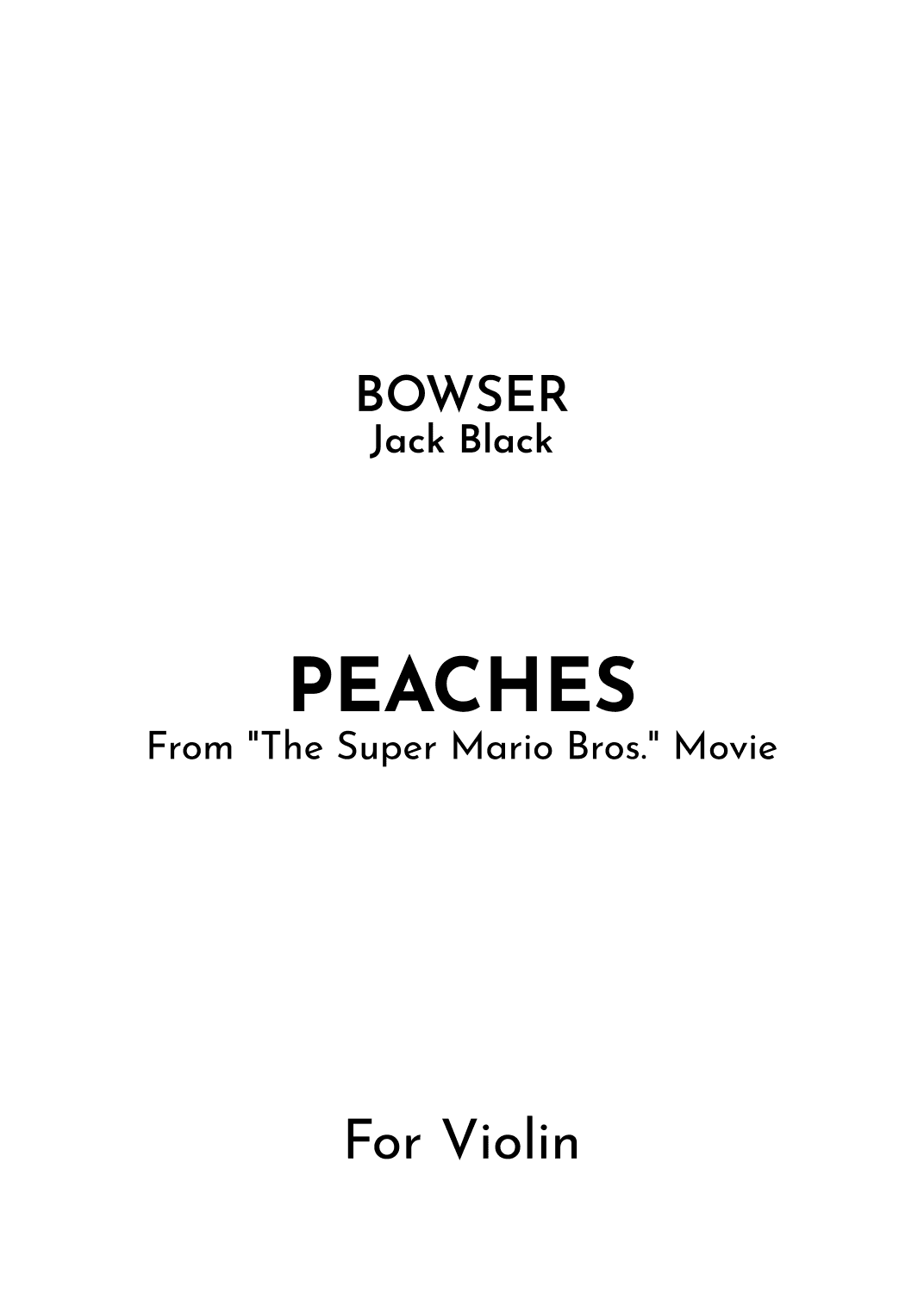 Peaches (arr. Jireh J.)