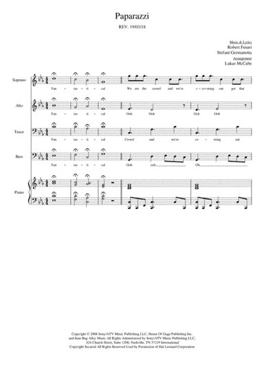 Paparazzi (arr. Lukas McCabe)