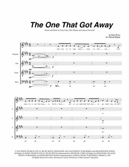 The One That Got Away (arr. Bryan Sharpe)