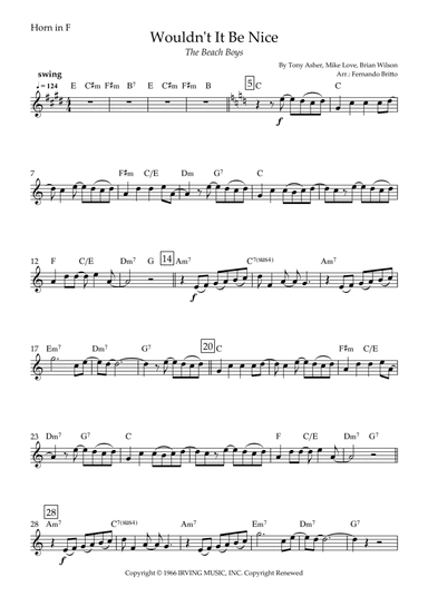 Wouldn't It Be Nice (arr. Fernando Britto)