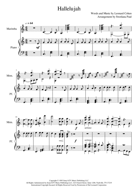 Hallelujah (arr. Swetlana Paul)