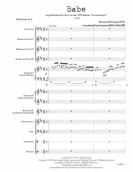 Babe (arr. Patrick Sheehan)