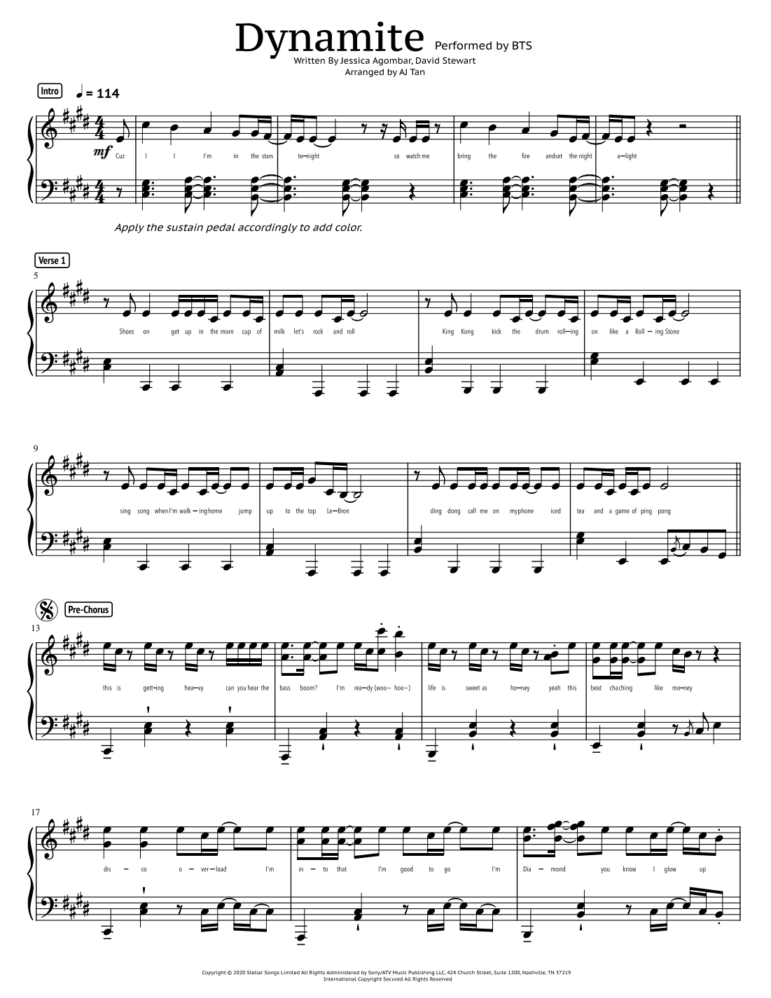 Dynamite (arr. AJ Tan)