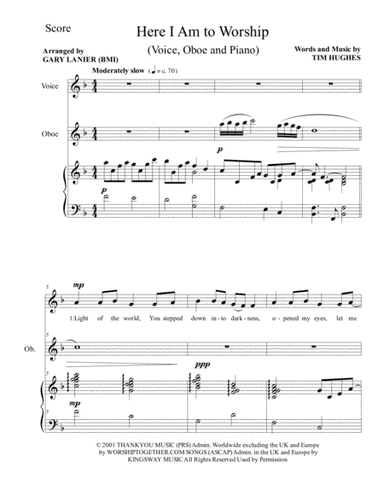 Here I Am To Worship (arr. Gary Lanier)