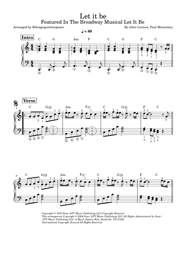 Let It Be (arr. @thiagoquintinopiano)