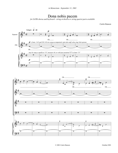 Dona Nobis Pacem (SATB)