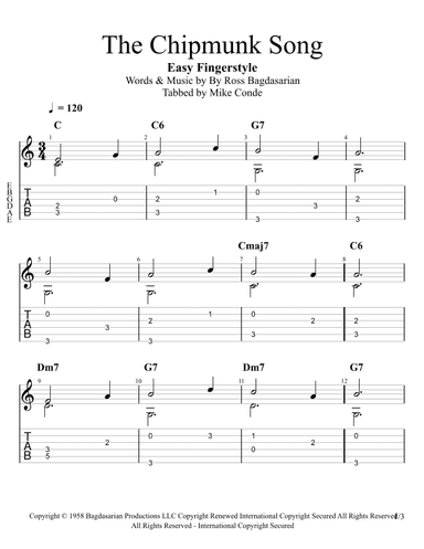 The Chipmunk Song (arr. Mike Conde)