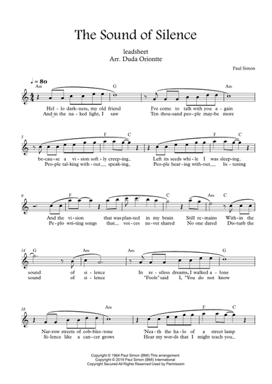 The Sound Of Silence (arr. Duda Oriontte)