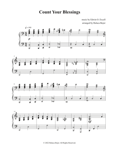 Count Your Blessings (gospel piano) (arr. Raluca Bojor)