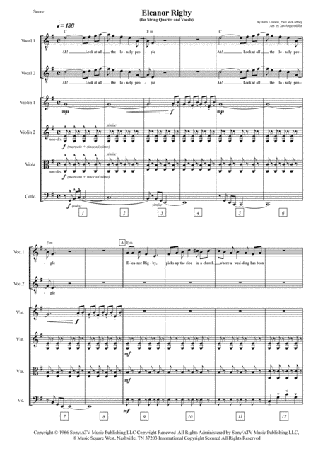Eleanor Rigby (arr. Jan Angermüller)