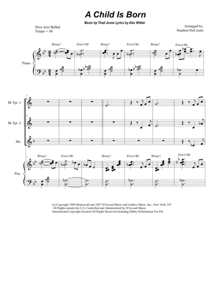A Child Is Born (arr. Stephen DeCesare)