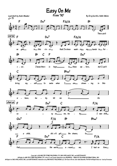 Easy On Me (arr. Andre Maaker)