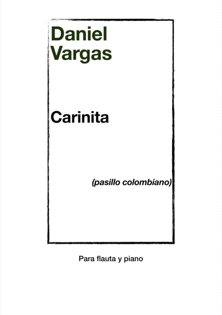 Carinita, para flauta y piano