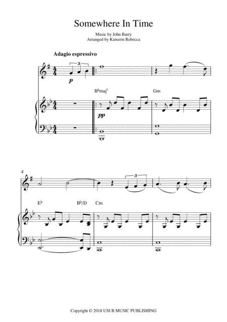 Somewhere In Time (arr. Kaiserin Rebecca)