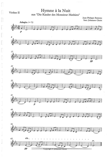 Hymne a la nuit (arr. Johannes Christ)