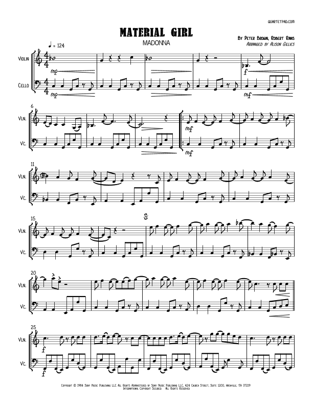 Material Girl (arr. Alison Gillies)