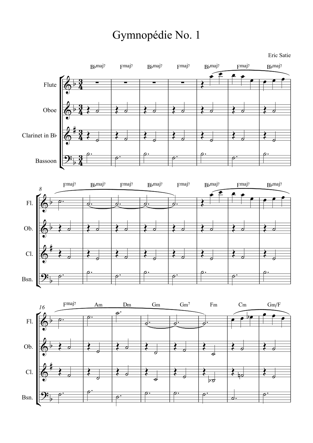 Gymnopédie No. 1 (arr. Alex Nunes Rodrigues)