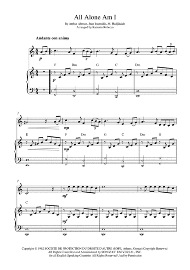 All Alone Am I (arr. Kaiserin Rebecca)