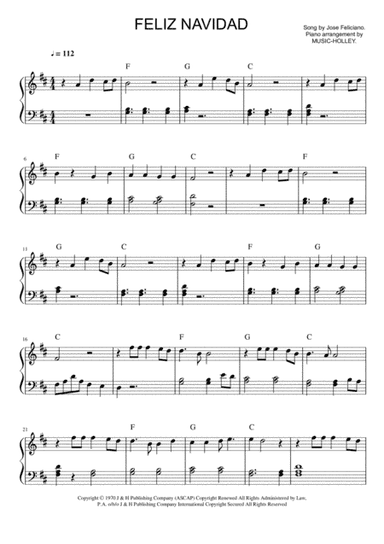Feliz Navidad (arr. Music-holley)