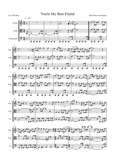 You're My Best Friend (arr. John Bass - Music & Strings)