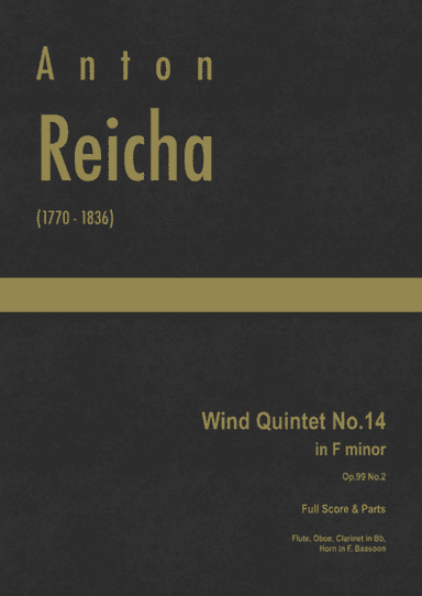 Reicha - Wind Quintet No.14 in F minor, Op.99 No.2 (arr. J.G. Cucó Barber)