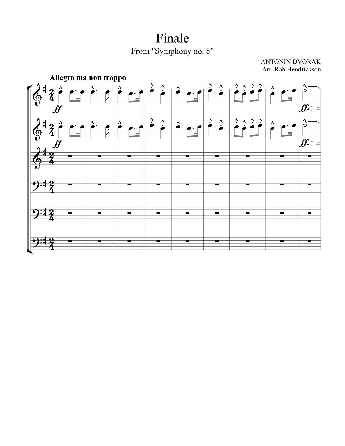 Finale from Dvorak 8th Symphony (arr. Robert Hendrickson)