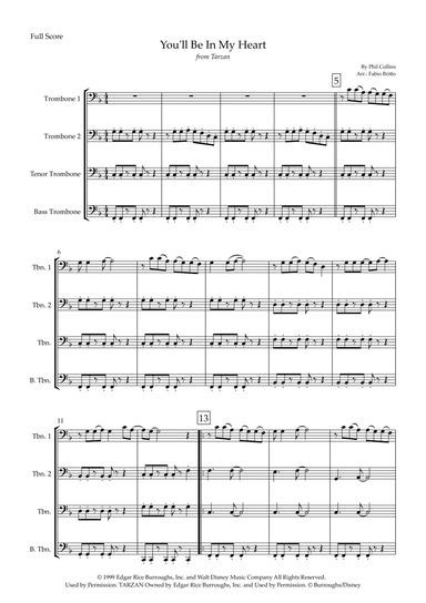 You'll Be In My Heart (arr. Fabio Britto)