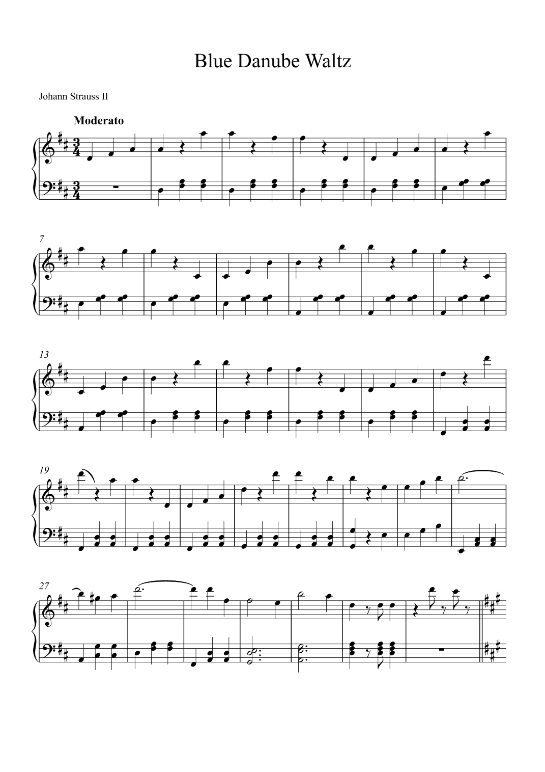 Blue Danube Waltz (arr. Alex Nunes Rodrigues)