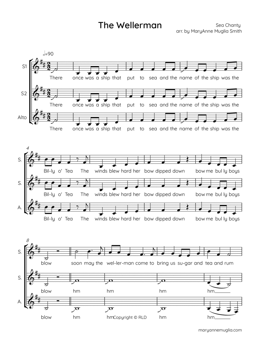 Wellerman (arr. MaryAnne Muglia Smith)