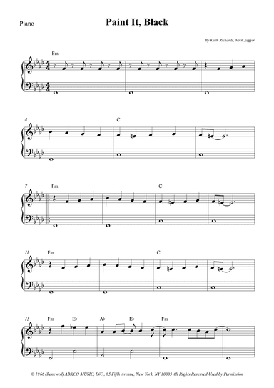 Paint It, Black (arr. Wesley S. SIlva)