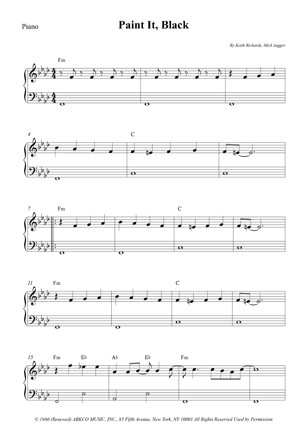 Paint It, Black (arr. Wesley S. SIlva)