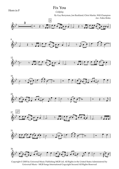 Fix You (arr. Fabio Britto)