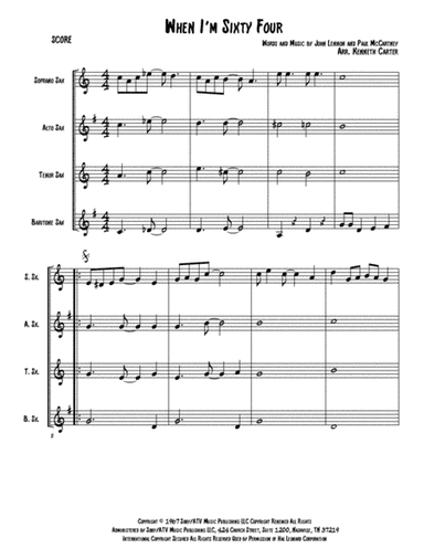 When I'm Sixty-Four (arr. Kenneth A. Carter II)