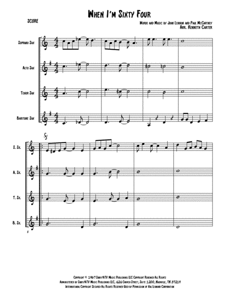 When I'm Sixty-Four (arr. Kenneth A. Carter II)