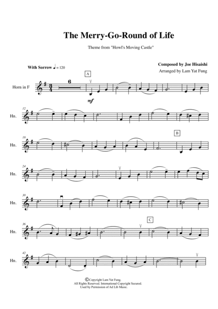 Merry-go-round Of Life (arr. Lam Yat Fung)