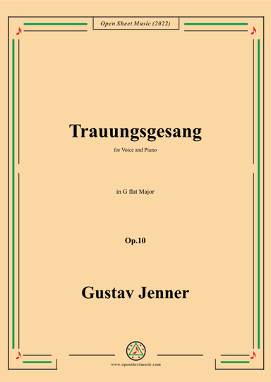 Jenner-Trauungsgesang,in G flat Major,Op.10 (arr. OSM Press)