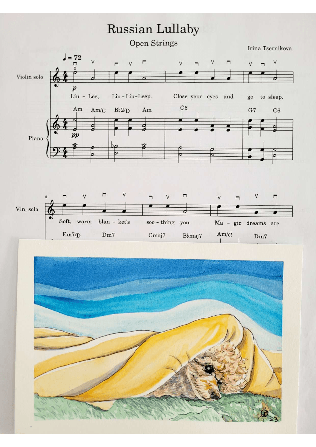 Russian Lullaby for Violin Open Strings
