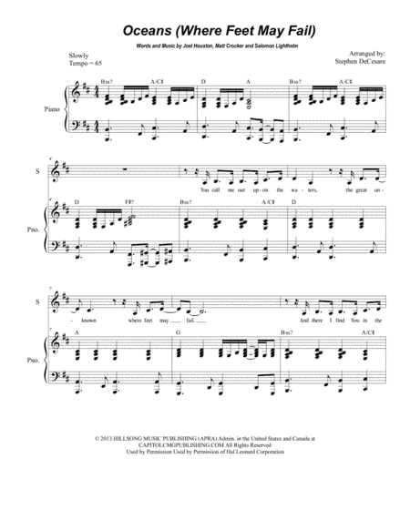 Oceans (Where Feet May Fail) (arr. Stephen DeCesare)